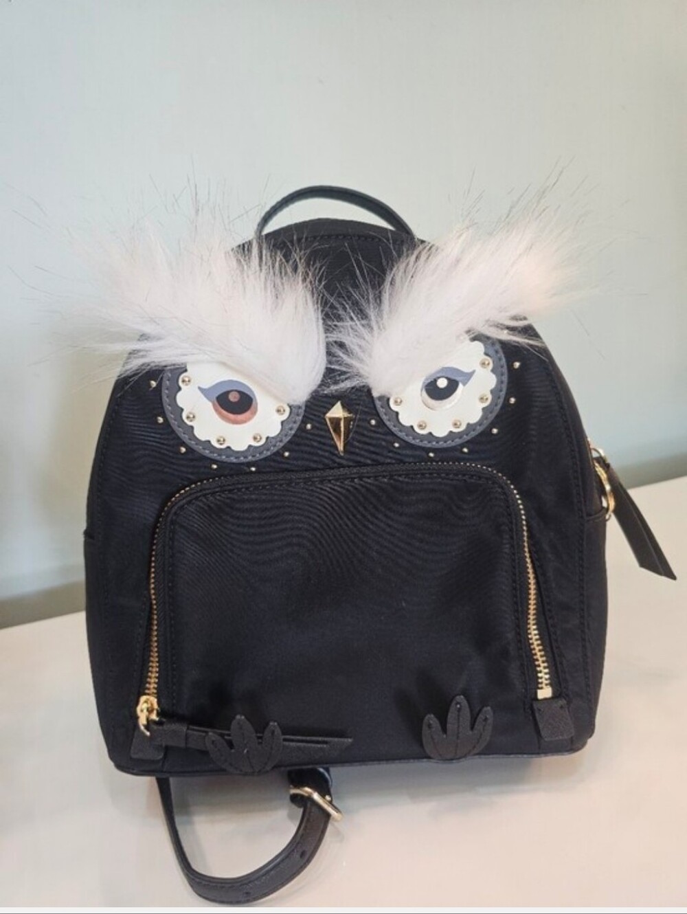 Kate Spade Owl -Fur Eye Mini Backpack l Like New